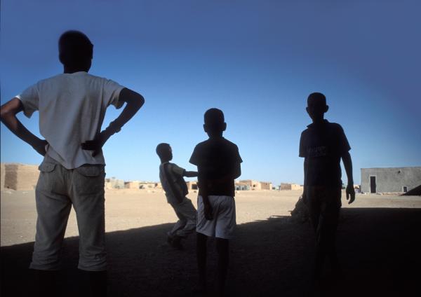 Daughters of the clouds - Children play football at the refugee camps of tindouf, Algeria &nbsp; &nbsp;