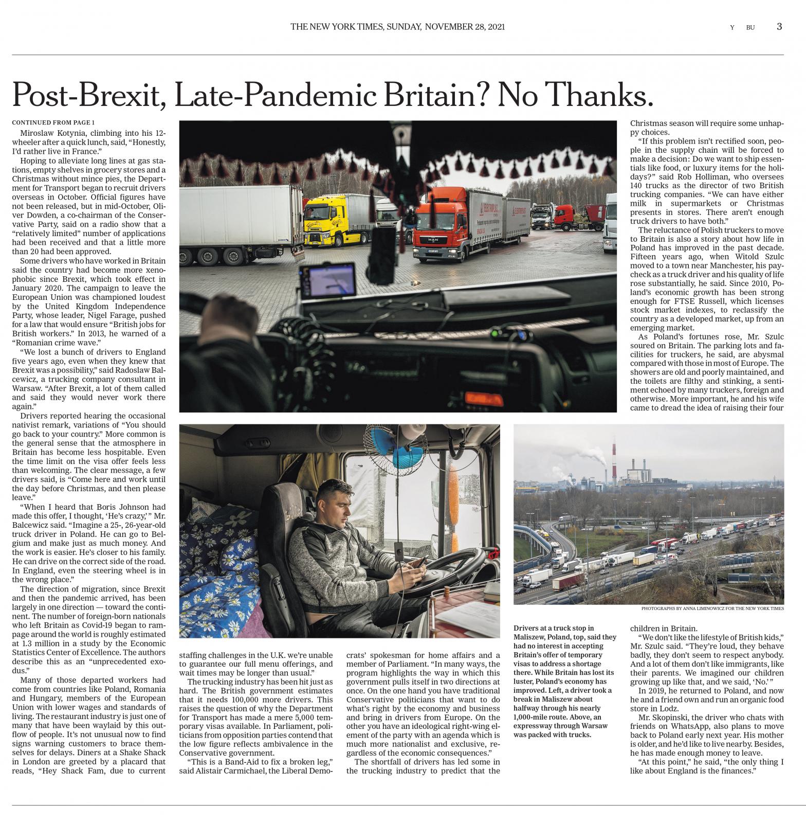 TRUCKERS - for NYTimes - 