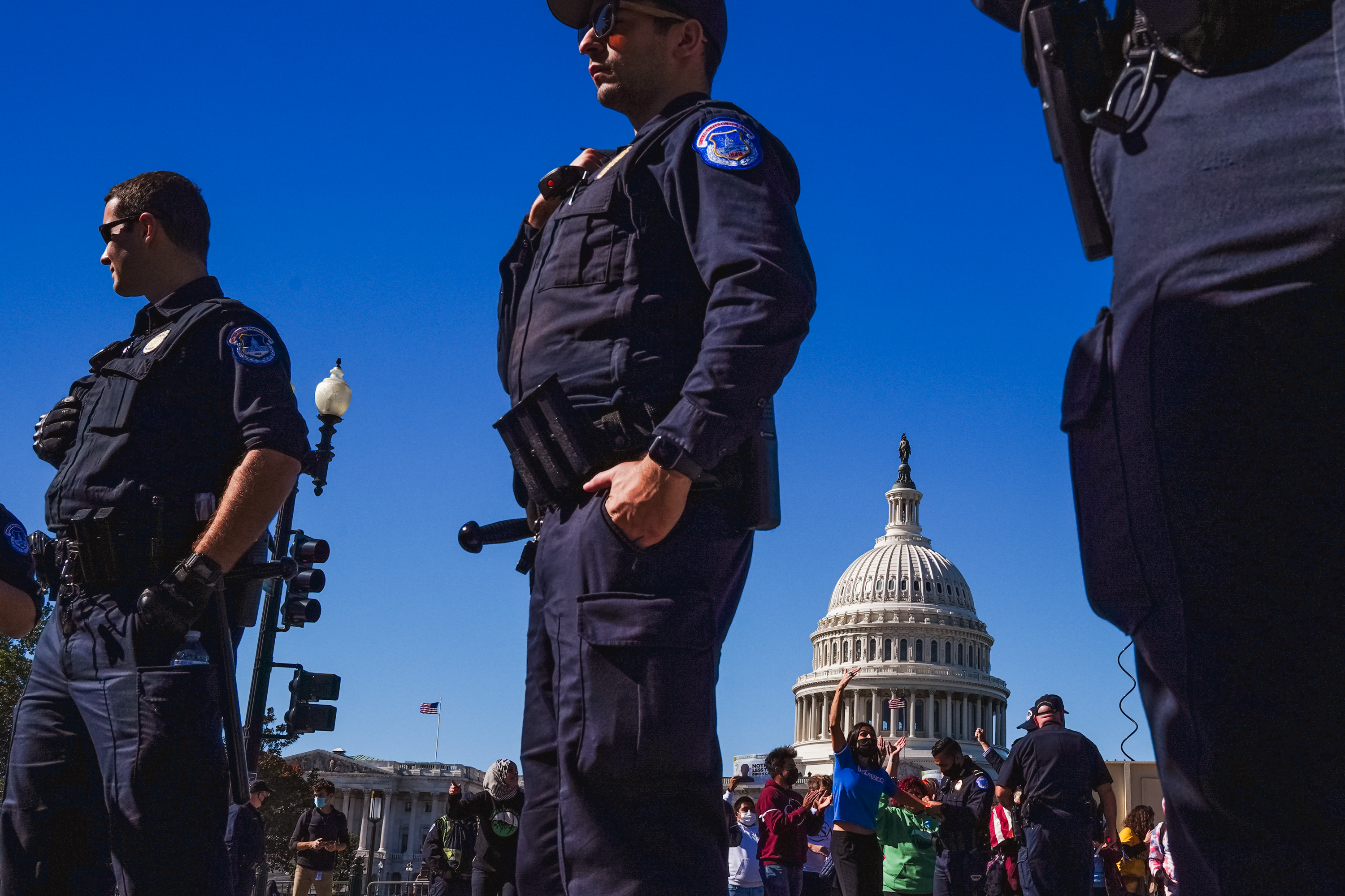 Politics - Capitol police officers detain activists from...