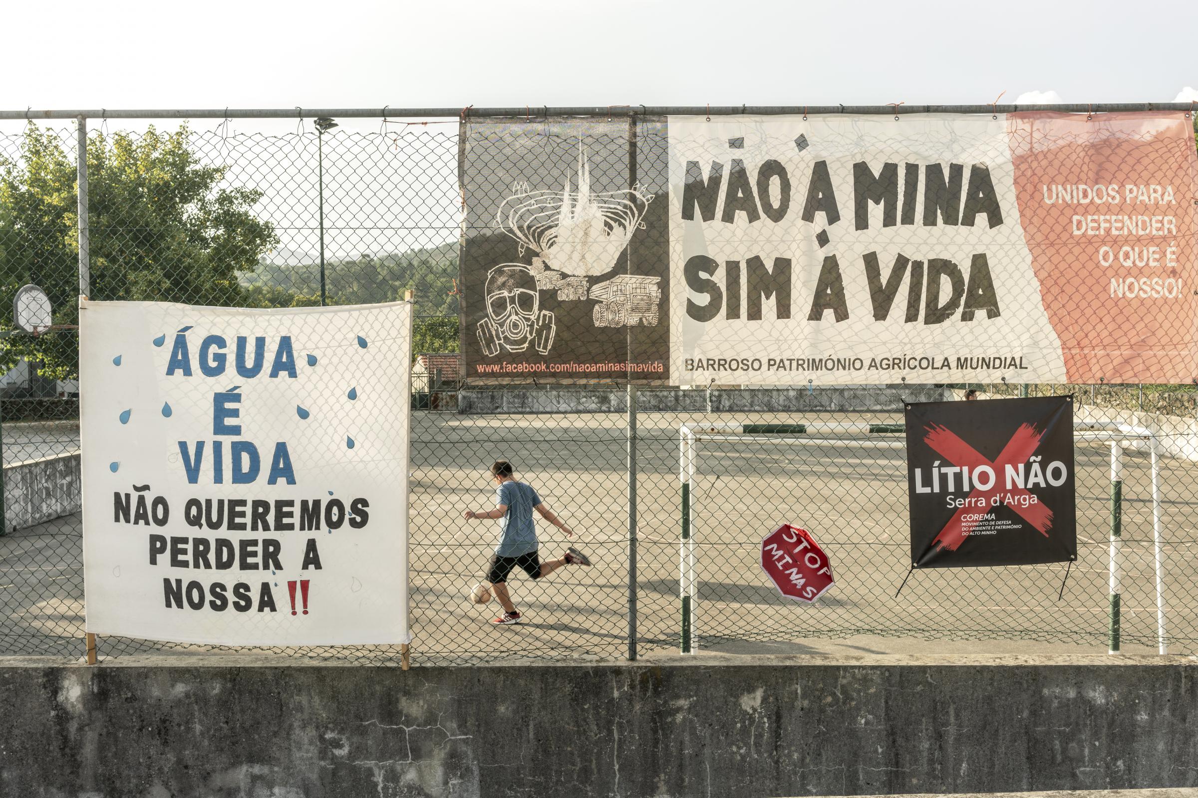 Portugal: the Lithium Dilemma - Covas do Barroso, August 31st, 2021 - Kid plays soccer...