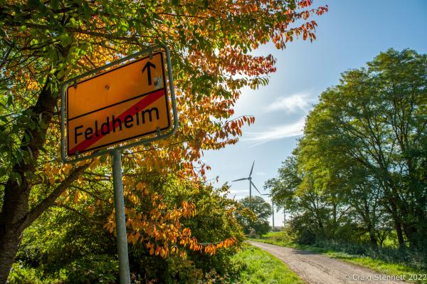 Image from Feldheim, Germany 100% Energy self-sufficient-Getty Editorial - FELDHEIM, GERMANY-OCTOBER 13: One of the wind turbines...