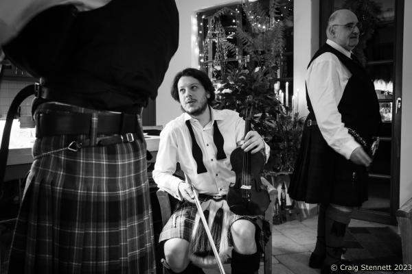 Burns Night with German Highland Pipe Band -  SCHÖNWALDE-GLIEN, GERMANY- JANUARY 28: Burns Night...