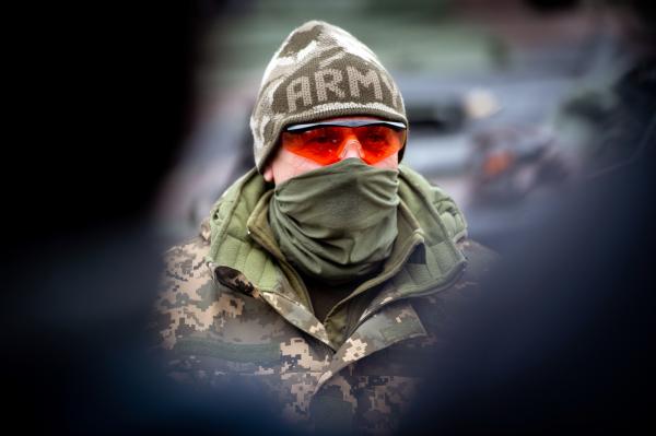 Image from Panzertruppenschule. Munster, Germany. - Munster, Germany-February 20: Ukrainian military...