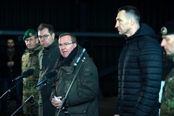Panzertruppenschule. Munster, Germany. - Munster, Germany-February 20: German Defence Minister...