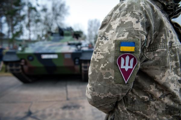 Image from Panzertruppenschule. Munster, Germany. - Munster, Germany-February 20: Ukrainian military...