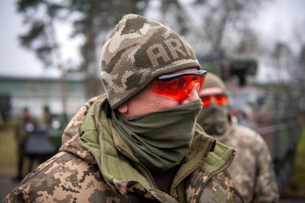 Panzertruppenschule. Munster, Germany. - Munster, Germany-February 20: Ukrainian military...