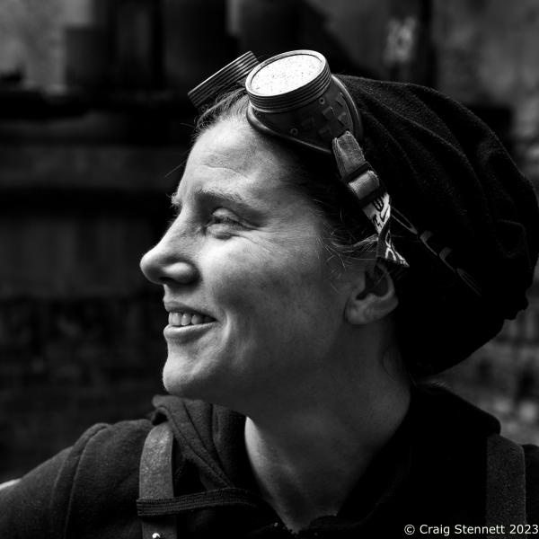 Image from Mitteldeutsch Artists-Ongoing Portrait Project - LEIPZIG, GERMANY-AUGUST 04: Artist Dana Meyer in her...