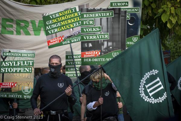 Image from Far Right- Germany - BERLIN, GERMANY - OCTOBER 03: The Third Path (Der Dritte...