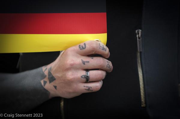 Image from Far Right- Germany - CHEMNITZ, GERMANY-AUGUST 30: A right wing demonstrator at...