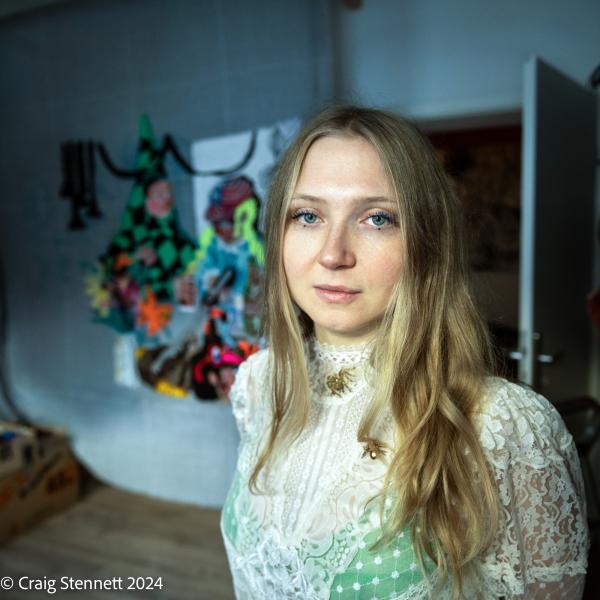 Image from Mitteldeutsch Artists-Ongoing Portrait Project - HALLE (SAALE), GERMANY - JANUARY 10: Artist Fern Liberty...