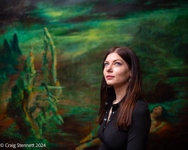 Image from Mitteldeutsch Artists-Ongoing Portrait Project - LEIPZIG, GERMANY - JANUARY 15: Artist Lisa Schubert...