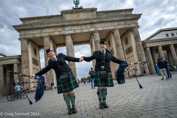 Image from Deutsch Dudelsackspieler - BERLIN, GERMANY-SEPTEMBER 19: Pipe Band members of the...