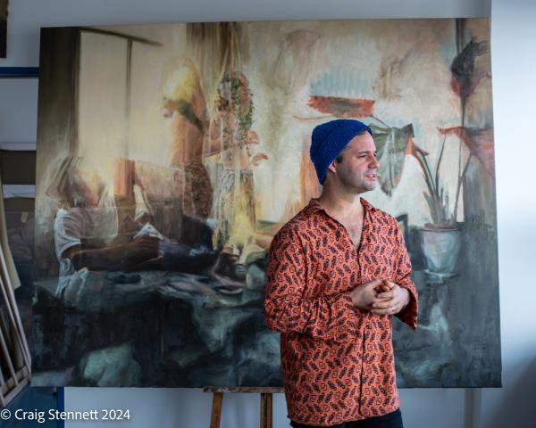 Image from Mitteldeutsch Artists-Ongoing Portrait Project - LEIPZIG, GERMANY- FEBRUARY 29: Artist Diego Palacios...