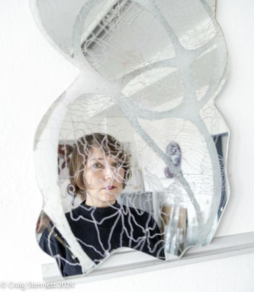 Image from Mitteldeutsch Artists-Ongoing Portrait Project - LEIPZIG, GERMANY - FEBRUARY 20: Artist Hadin Schorn on...