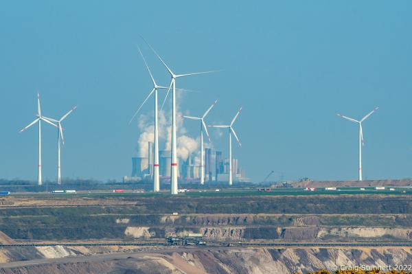 Image from Mahnwache Lützerath, Germany - LÜTZERATH, GERMANY- MARCH 23: The lignite fired...