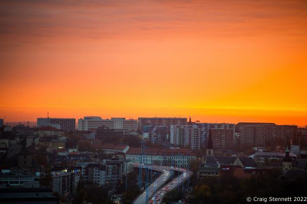HALLE (SAALE), GERMANY- NOVEMBER 09: A view of Halle (Saale) taken from the roof of Unstrutstra&szlig;e 13 in Halle (Neistadt) on November 09, 2021. (Photo by Craig Stennett)
