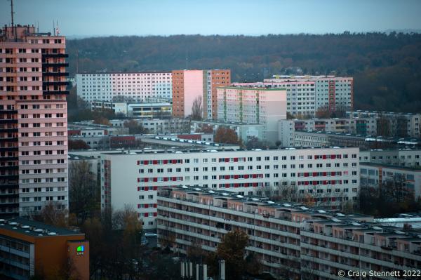 Poetry of a City-Book Project. Halle (Saale), Germany - HALLE (NEUSTADT), GERMANY- NOVEMBER 09: Residential...