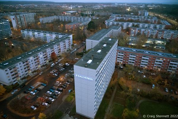 Poetry of a City-Book Project. Halle (Saale), Germany - HALLE (NEUSTADT), GERMANY- NOVEMBER 09: Residential...