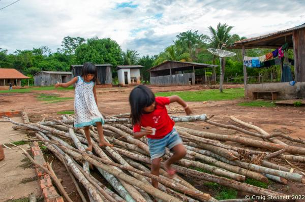 Paiter-Surui Tribe, Amazonia, Brazil-Getty Images - LAPETANHA, BRAZIL-OCTOBER 24: Children from the...