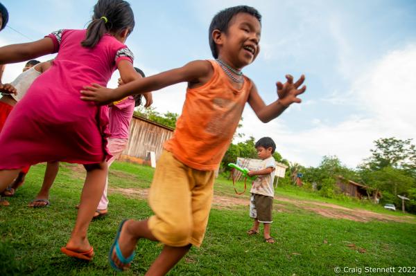 Paiter-Surui Tribe, Amazonia, Brazil-Getty Images - LAPETANHA, BRAZIL-OCTOBER 26: Children from the...