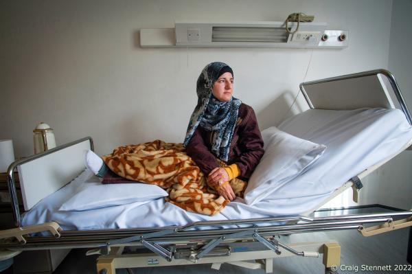 Image from MSF Hospital for Reconstructive Surgery, Amman, Jordan - AMMAN, JORDAN-JANUARY 11: Syrian refugee Saha at...