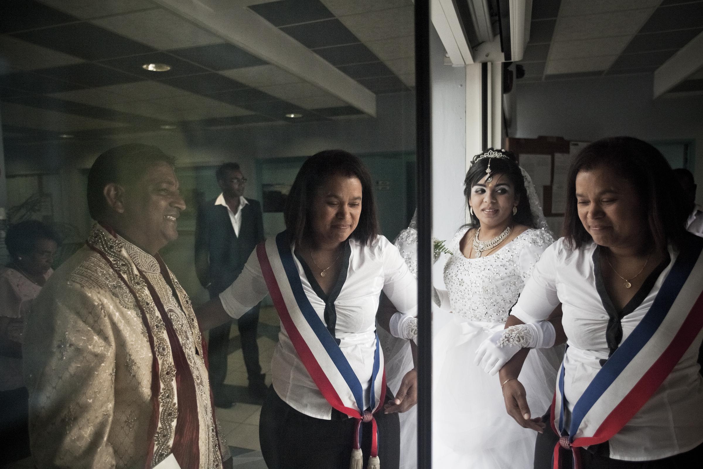 • De l'Inde à La Réunion, de l'Engagisme à la liberté -  Mairie de la Saline. Lendemain du mariage traditionnel...
