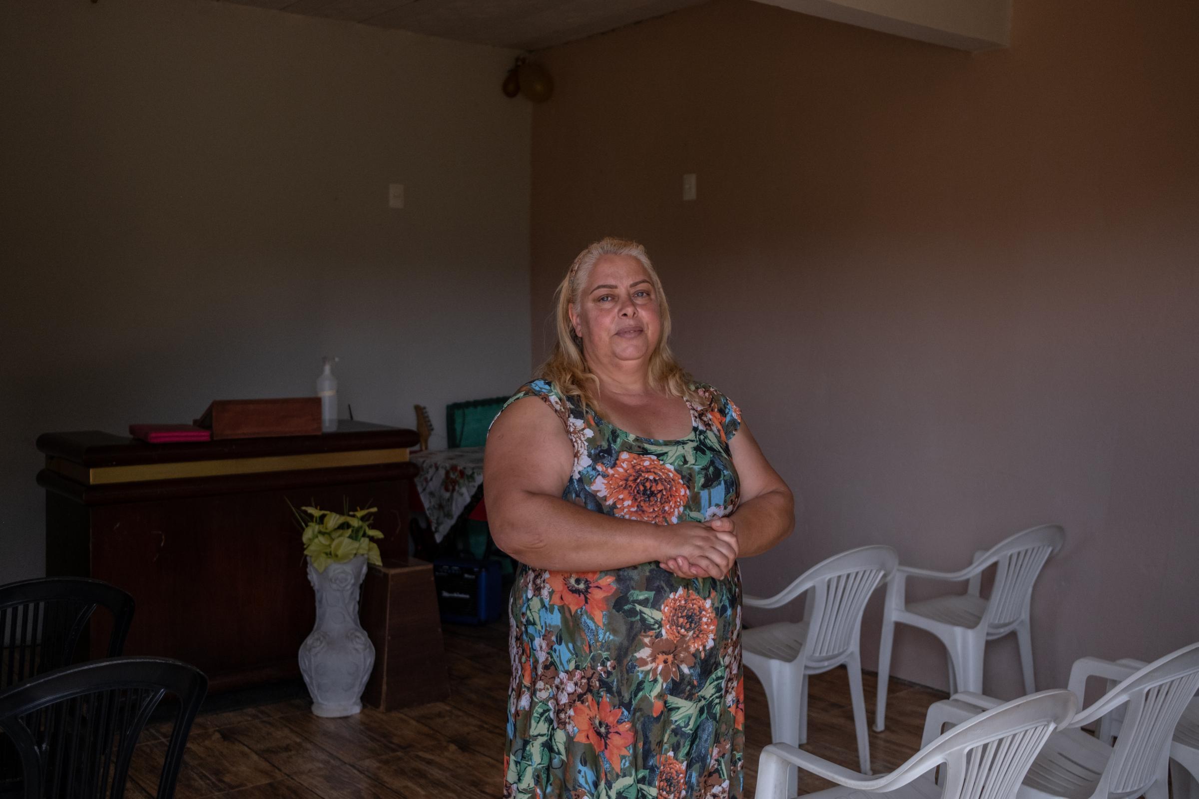 Three Years Later: Deadly Mining Disaster Still Tests Vale and Mining Towns Live in Fear of Another Dam Collapse - Sandra Ribeiro, 48, stands in the small evangelical chapel she and her husband built in their...