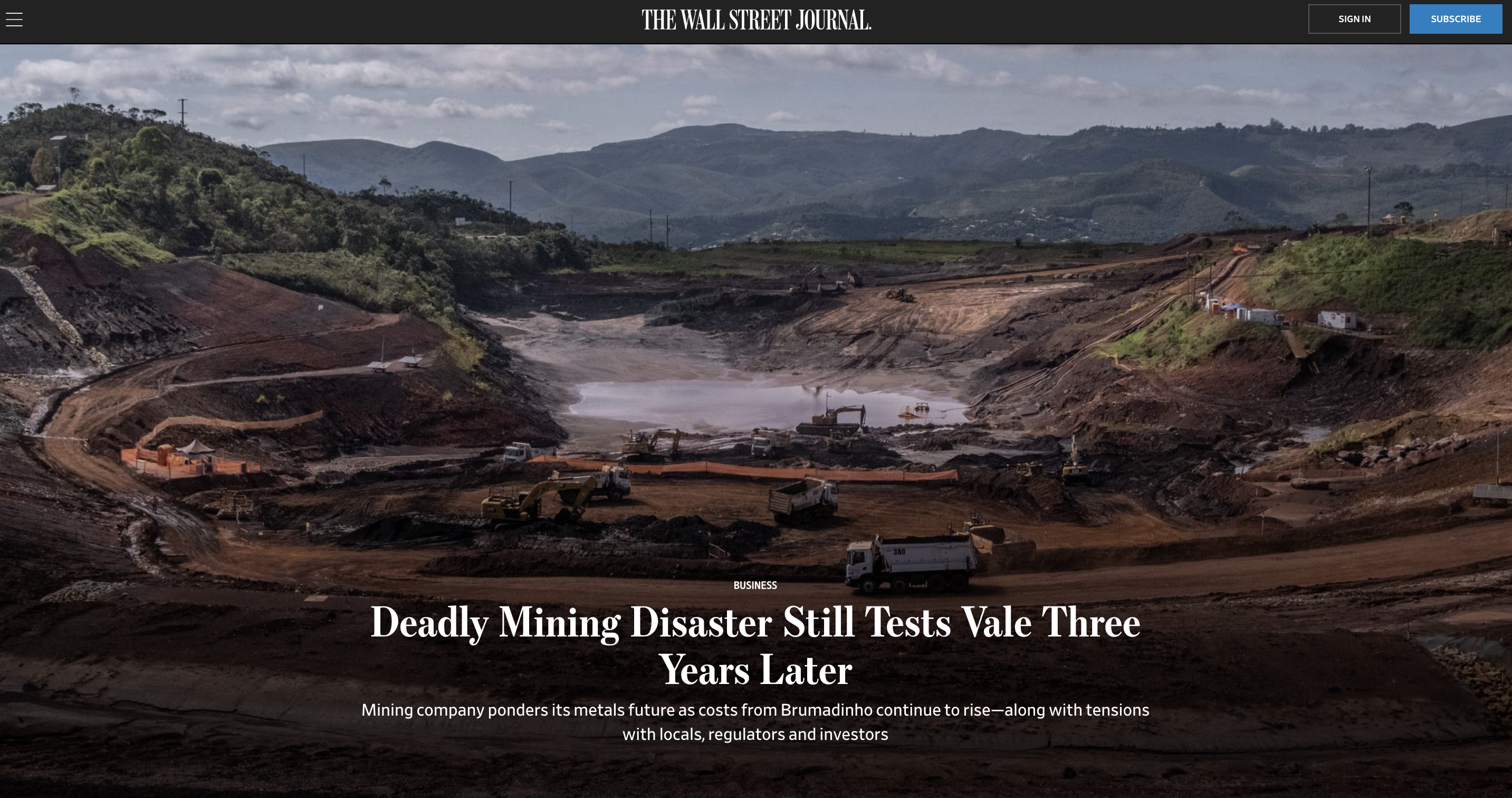 Three Years Later: Deadly Mining Disaster Still Tests Vale and Mining Towns Live in Fear of Another Dam Collapse - 