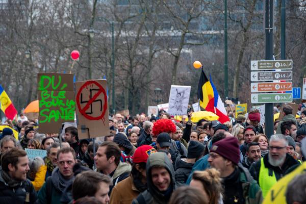 Brussels Protest Against Coronavirus Restrictions | Buy this image