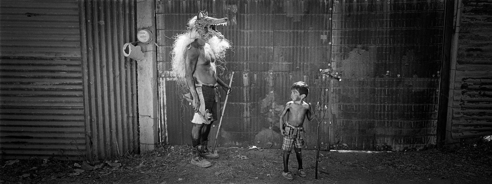 Diablos en el Carnaval en San Martin Tilcajete, Oaxaca February 2015