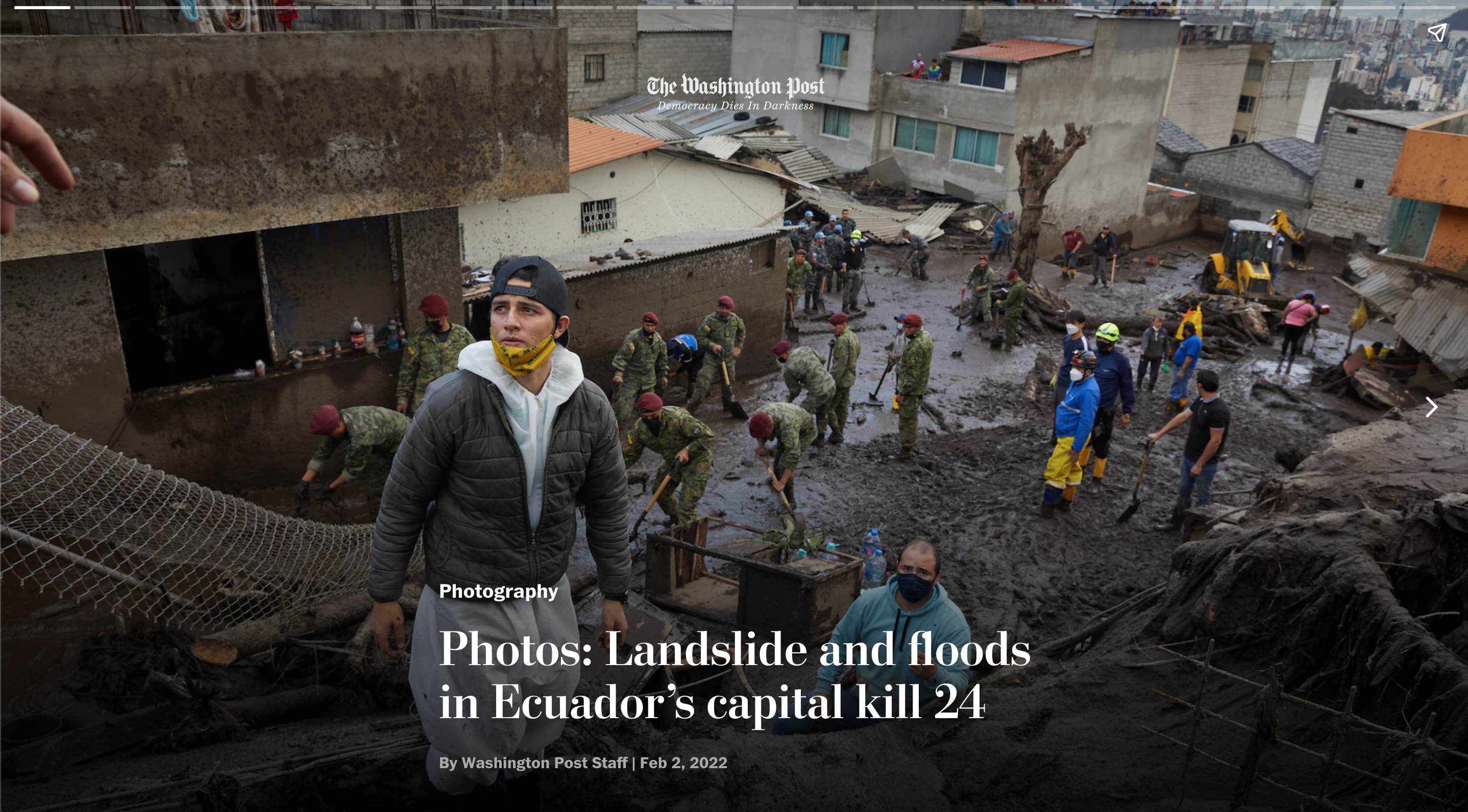 The Washington Post: Landslide and floods in Ecuador's capital kill 24