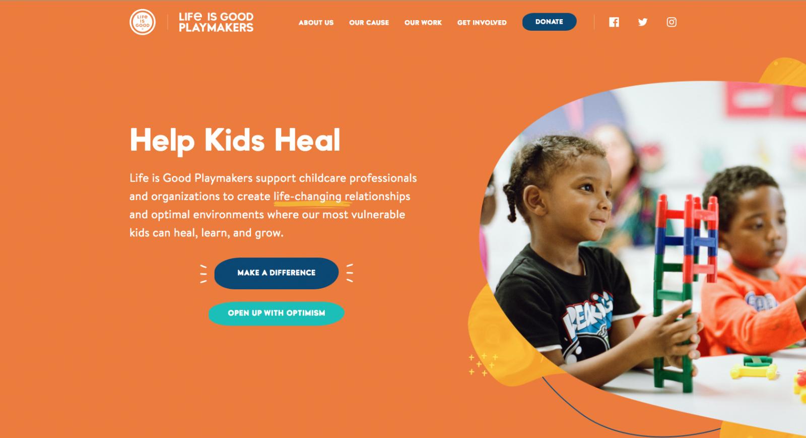 LIFE IS GOOD KIDS FOUNDATION / BRANDING IMAGES