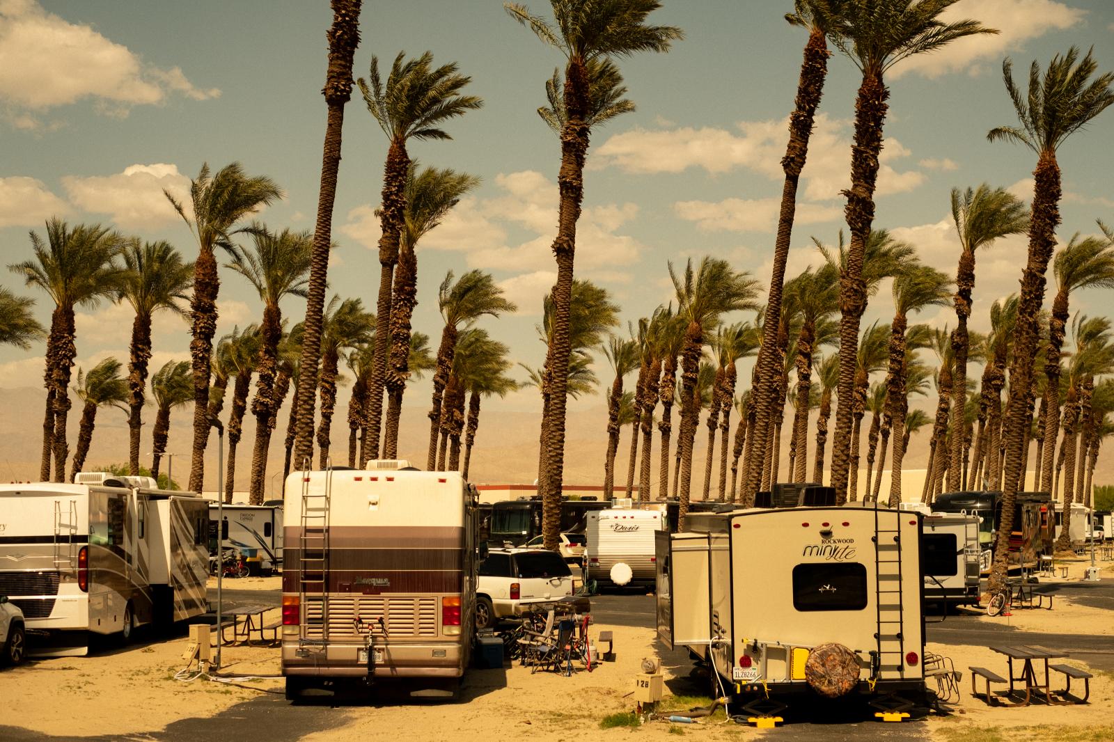 A camping resort in Palm Desert, CA