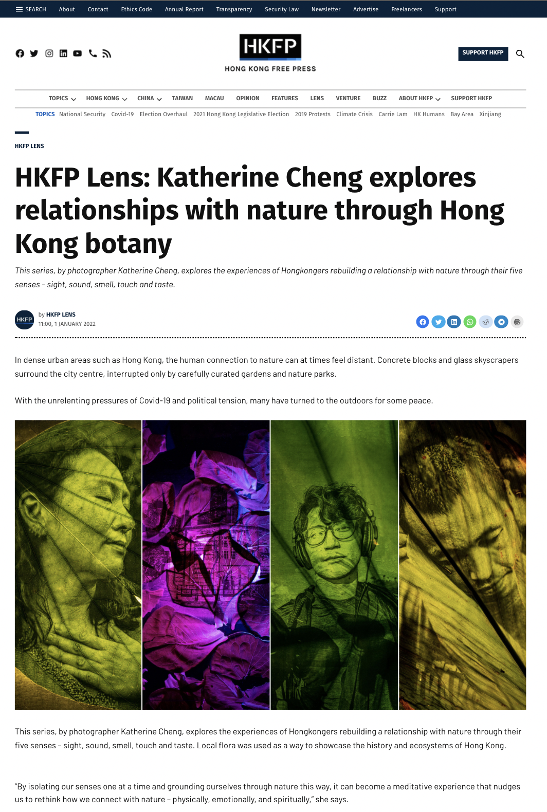 Image from TEARSHEET -  [Hong Kong Free Press] Katherine Cheng explores...
