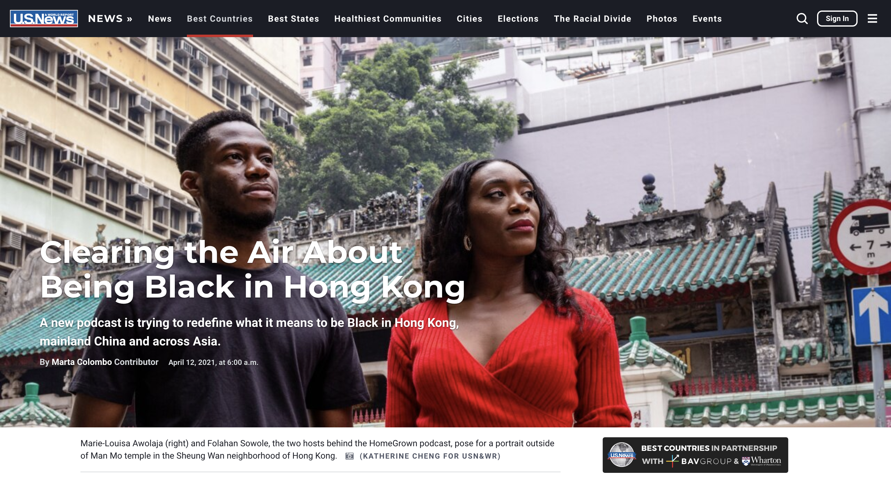 Image from TEARSHEET -  [US News] Clearing the Air About Being Black in Hong Kong 