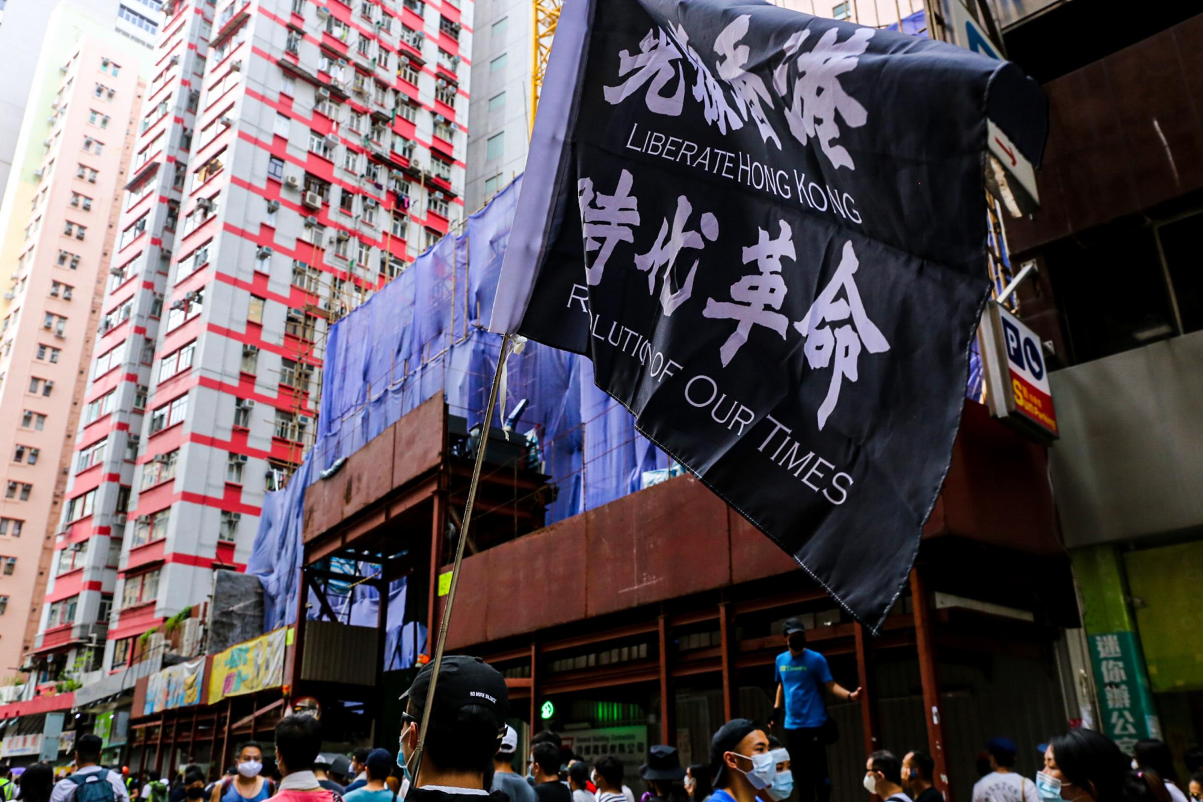 [2019-2021] Hong Kong Protests: Behind the Front Lines -  Wan Chai, Hong Kong (July 1, 2020) - A protestor...