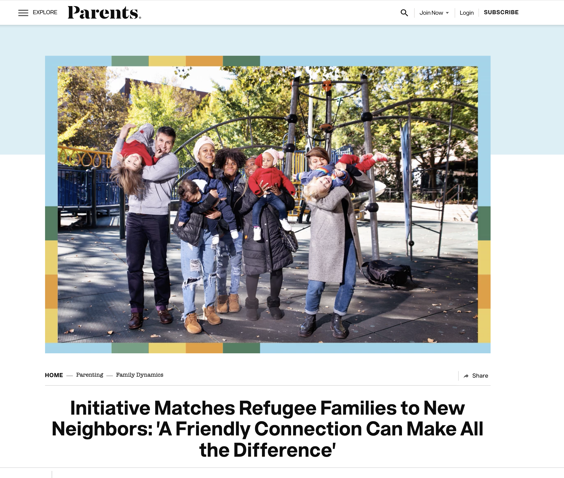 PARENTS: Refugees Meet "New Neighbors" - 