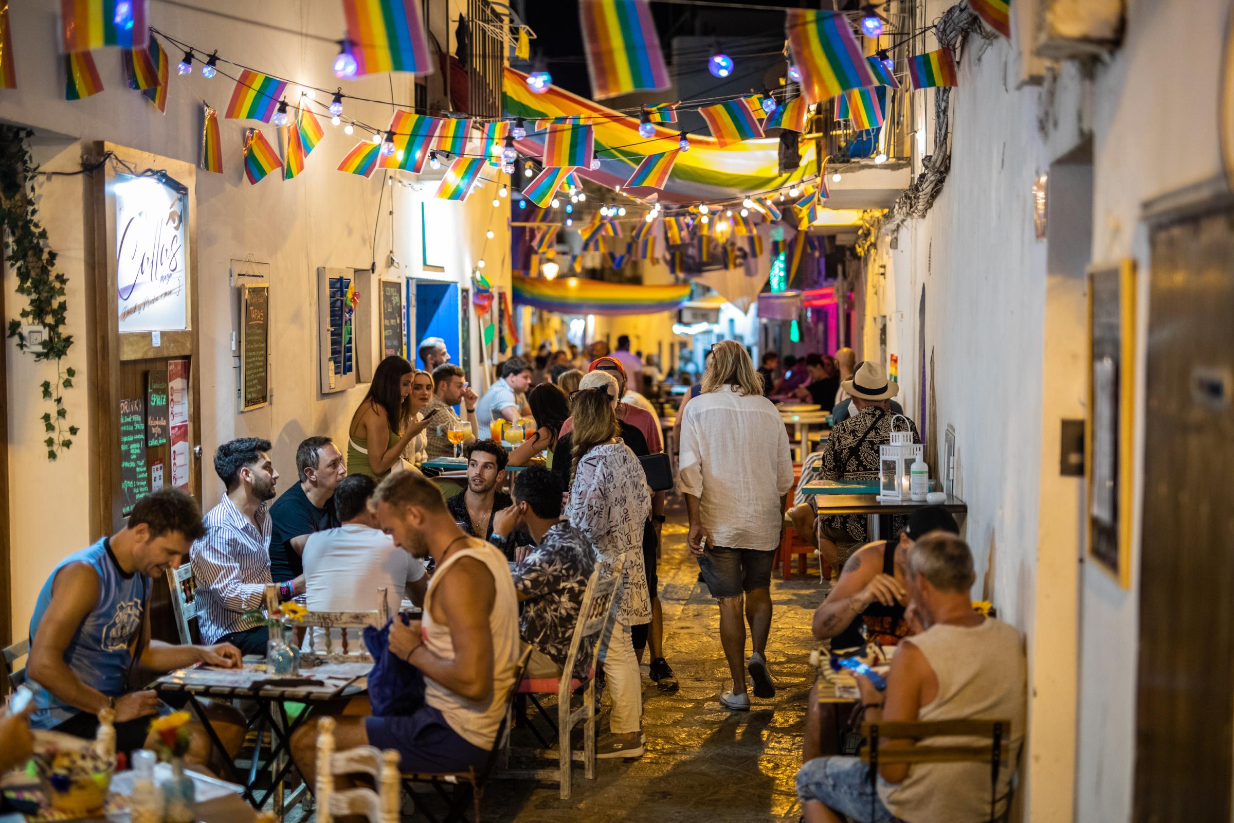 Gay Pride Takes Place In Ibiza - IBIZA, SPAIN - SEPTEMBER 17: Atmosphere in the LGTB area...