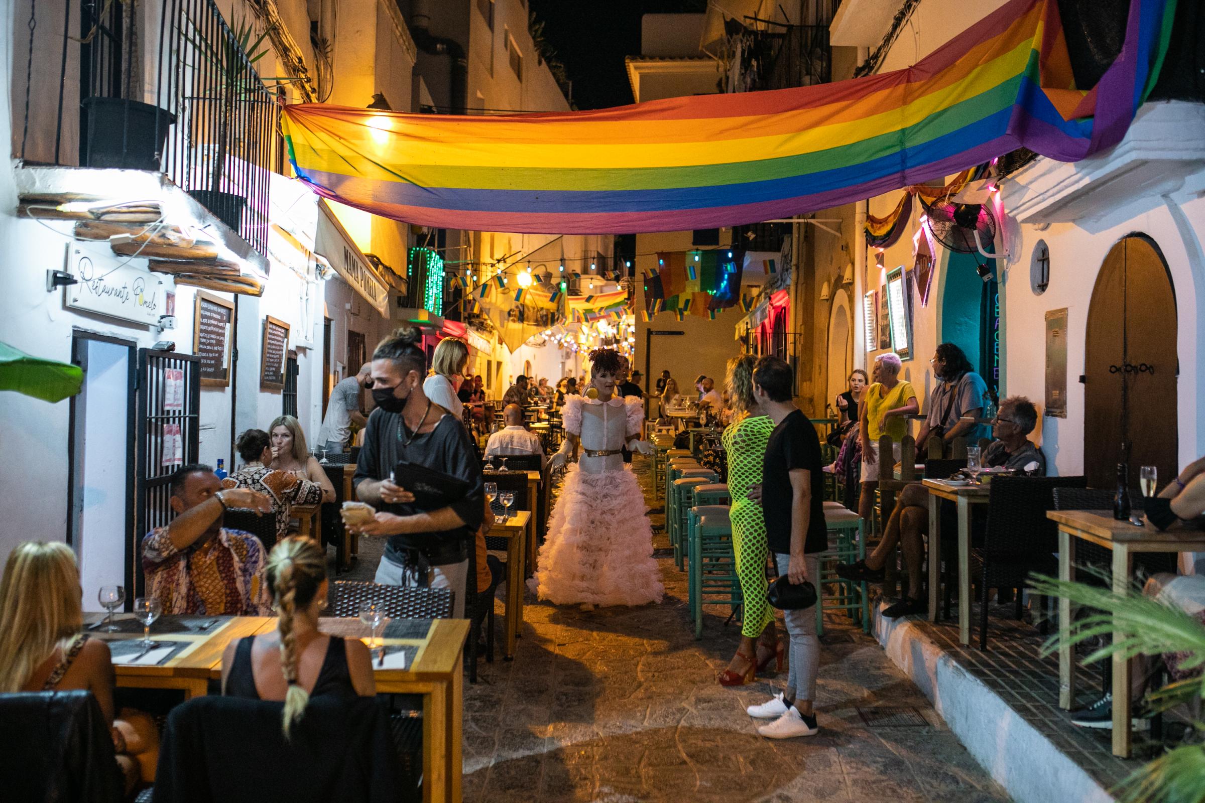 Gay Pride Takes Place In Ibiza - IBIZA, SPAIN - SEPTEMBER 17: Atmosphere in the LGTB area...