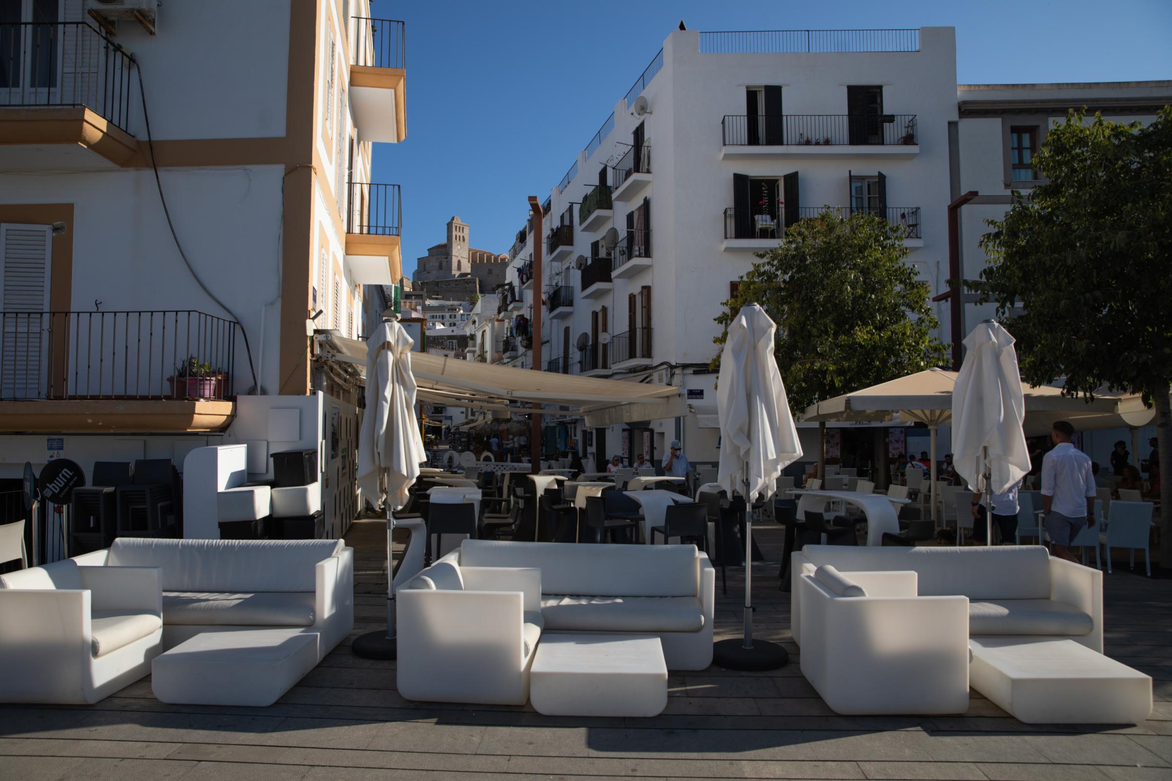 Covid-19: Ibiza Added To UK Amber Travel List - IBIZA, SPAIN - JULY 16: The nightlife area awaits...