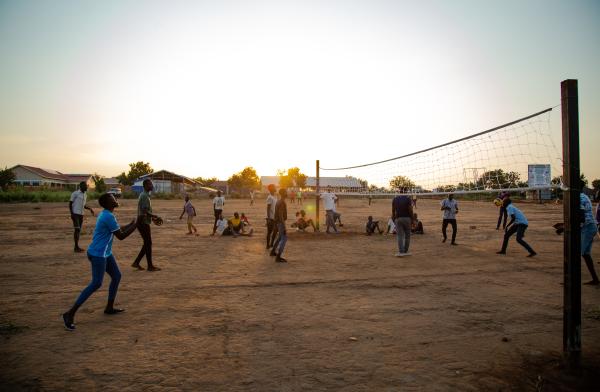 Photography - Joycelyne Poni playing volleyball at the community play...