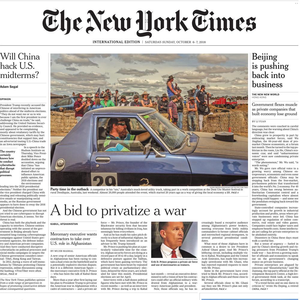 New York Times Front Page Deni ...nalist Asanka Brendon Ratnayake