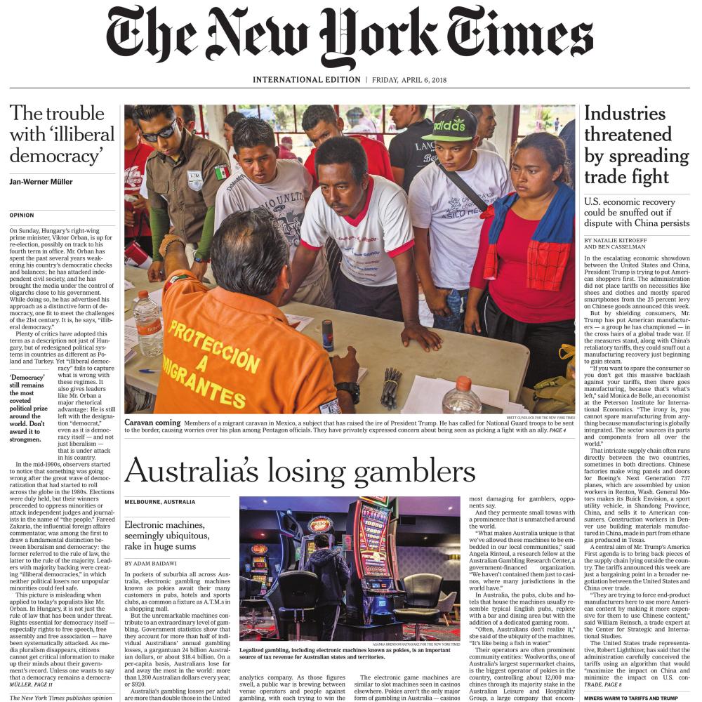 New York Times Front Page Tears...nalist Asanka Brendon Ratnayake