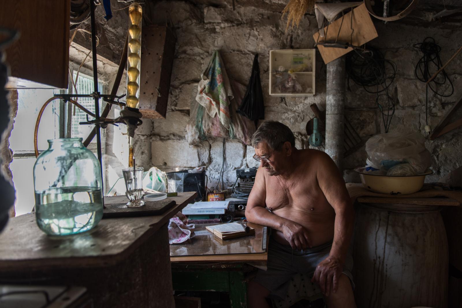 Nicolae Mereuta, 80, winemaker ...iquor. Chisinau, Moldova, 2017.