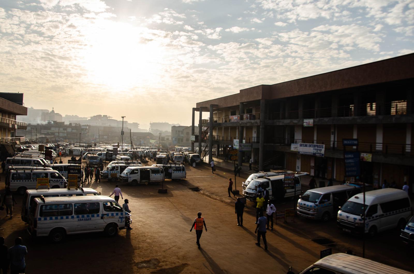 The kisenyi taxi park , Kampala