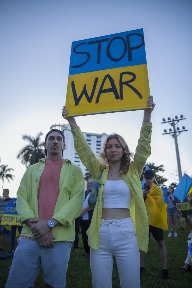 Ukranian rally in Hollywood, FL.