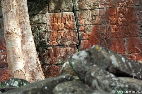 Image from The Lost Temple, Banteay Chhmar. - BANTEAY CHHMAR. CAMBODIA-MAY 22: Details carved on to the...