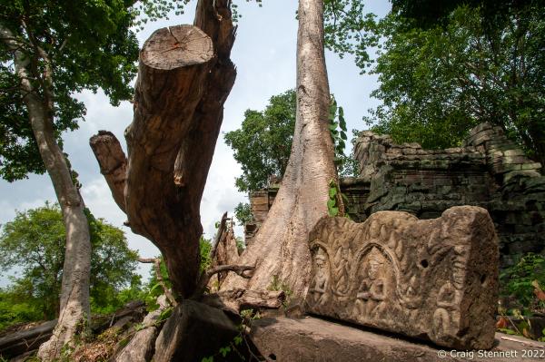Image from The Lost Temple, Banteay Chhmar. - BANTEAY CHHMAR. CAMBODIA-MAY 22:The collapsed Bas Relief...