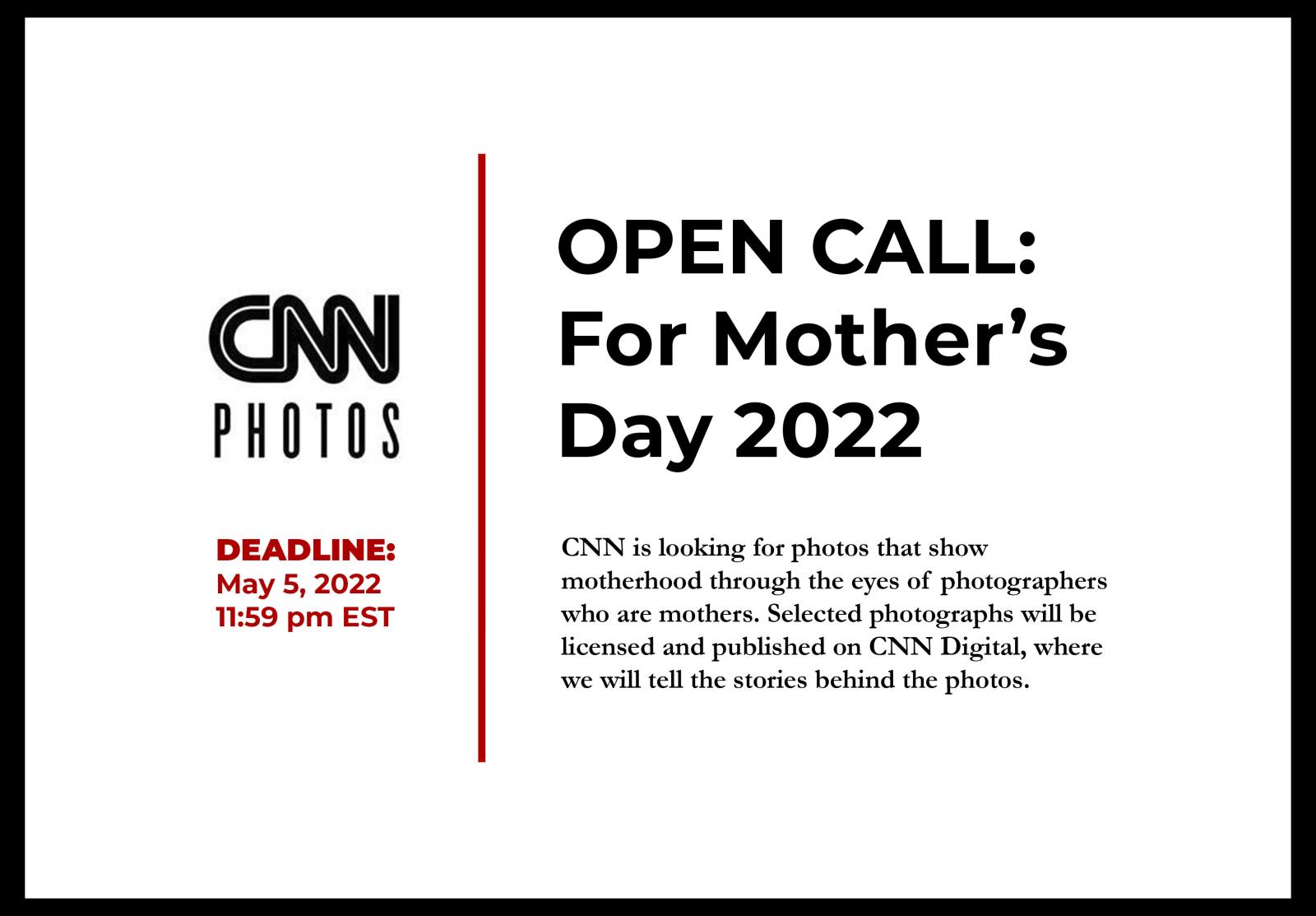 Thumbnail of CNN Photos Open Call for Mother’s Day 2022