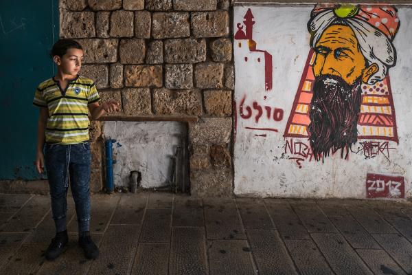 Palestine -  Palestinian Boy + Street Art Akka | عكّا | Palestine |...
